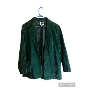 JLC Vintage Suede Green Blazer Jacket - Medium